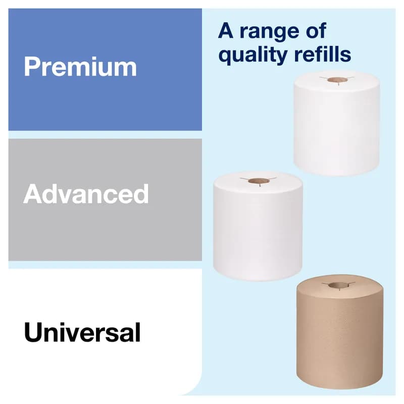 Tork Optiserv H80 Paper Towel Dispenser 9.32X12.32X15.95 IN Plastic Translucent Black Printed 1/Each