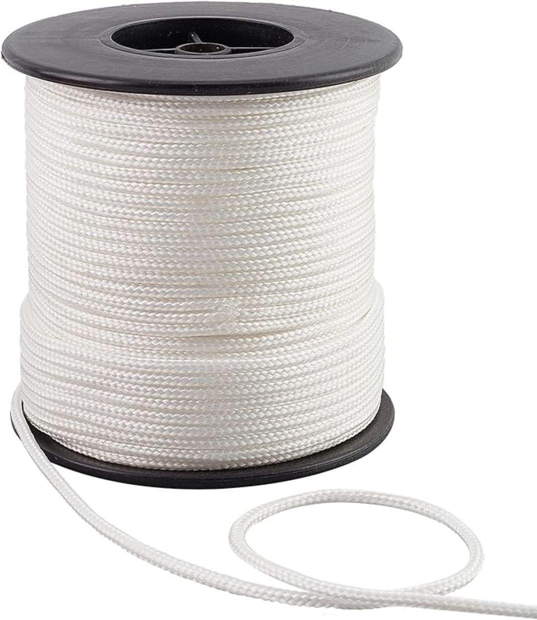 Parachute Rope Cord 3MM X54YD White Nylon 1/Each