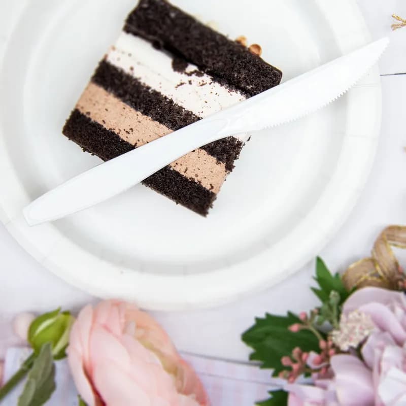 Solo® Impress™ Knife 7.45 IN PS White Heavyweight Boxed 100 Count/Box 10 Box/Case 1000 Count/Case