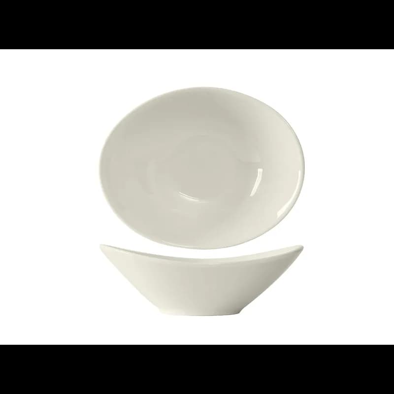 AlumaTux Modena Capistrano Bowl 6.375X5 IN 8 OZ China Pearl White Oval Fully Vitrified 24/Case