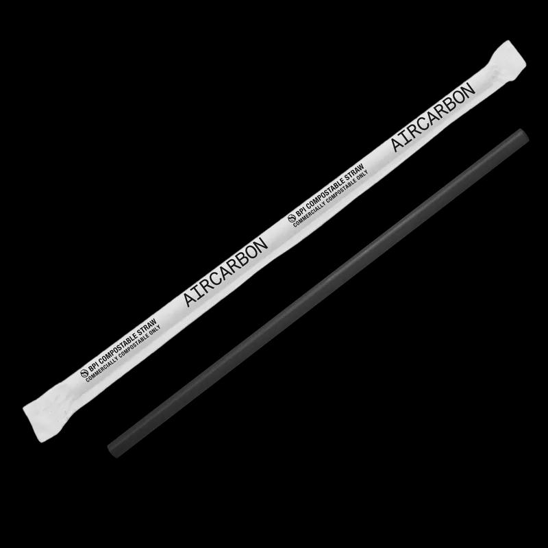 Giant Straw 8.25 IN Air Carbon Black Wrapped 2400/Case