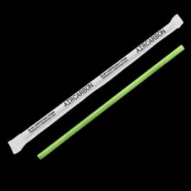 Giant Straw 8.25 IN Air Carbon Green Wrapped 2400/Case