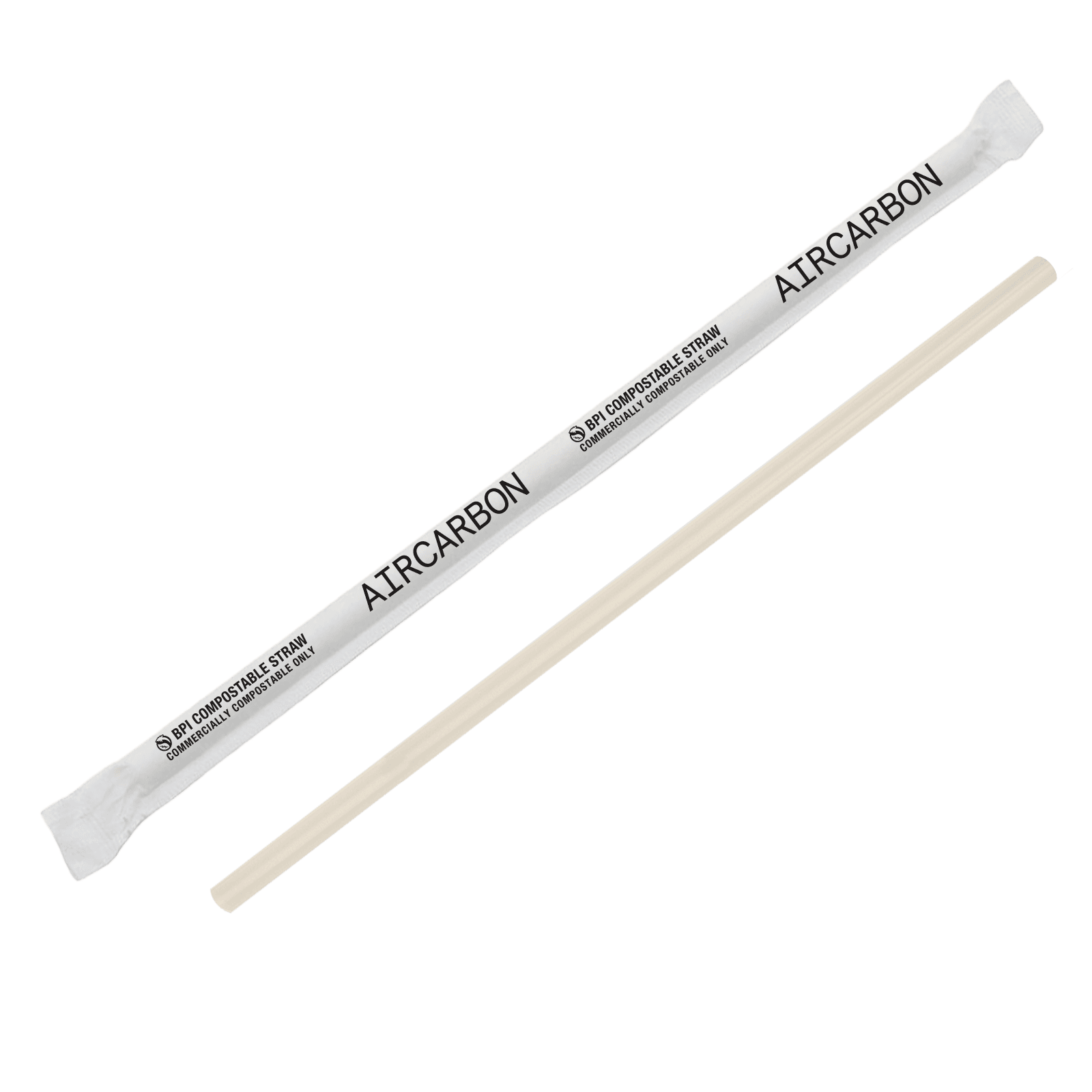 Giant Straw 8.25 IN Air Carbon Natural Wrapped 2400/Case