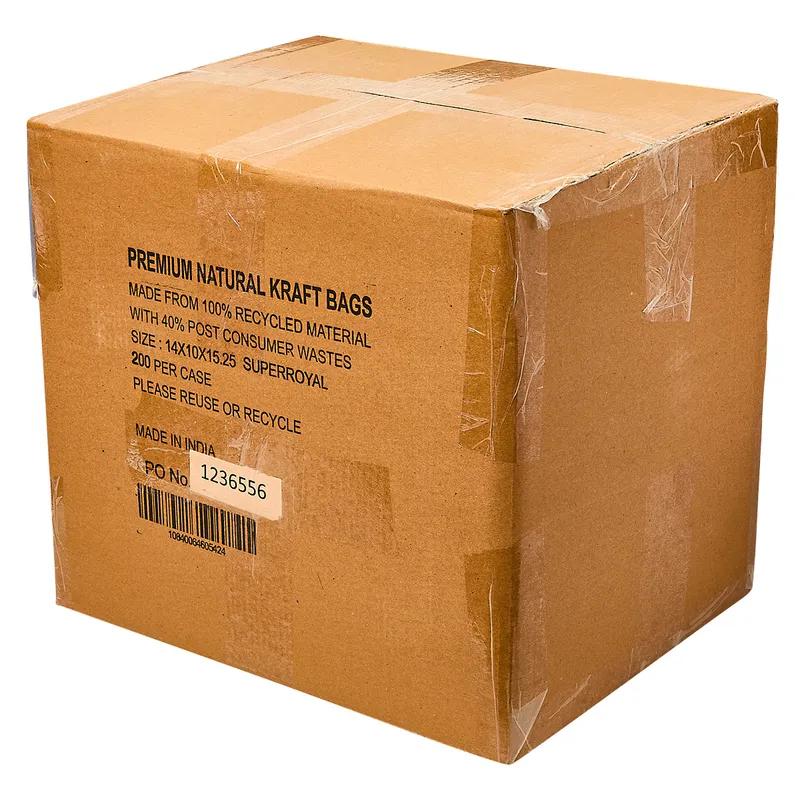 Victoria Bay Shopper Bag 14X10X15.25 IN Paper #81 Kraft With Handle 200/Case