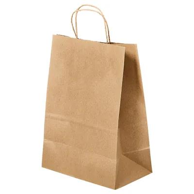 Victoria Bay Shopper Bag 8X4.75X10.25 IN Paper Kraft With Handle Gusset 250/Case