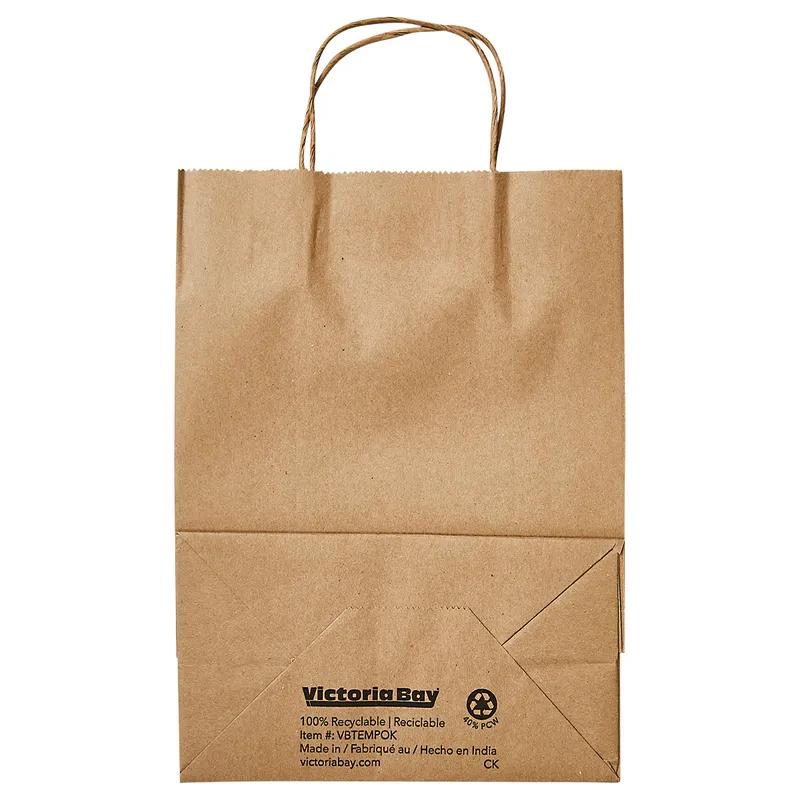 Victoria Bay Shopper Bag 8X4.5X10.25 IN Paper #81 Kraft With Handle Gusset 250/Case