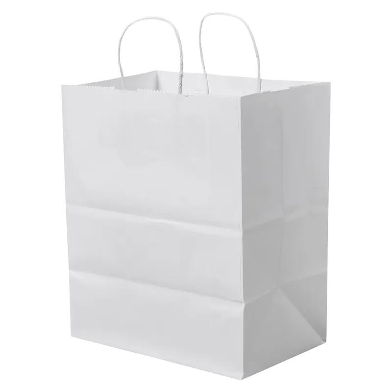 Victoria Bay Shopper Bag Medium (MED) 10X6.75X12 IN Paper #81 White With Handle 250/Case