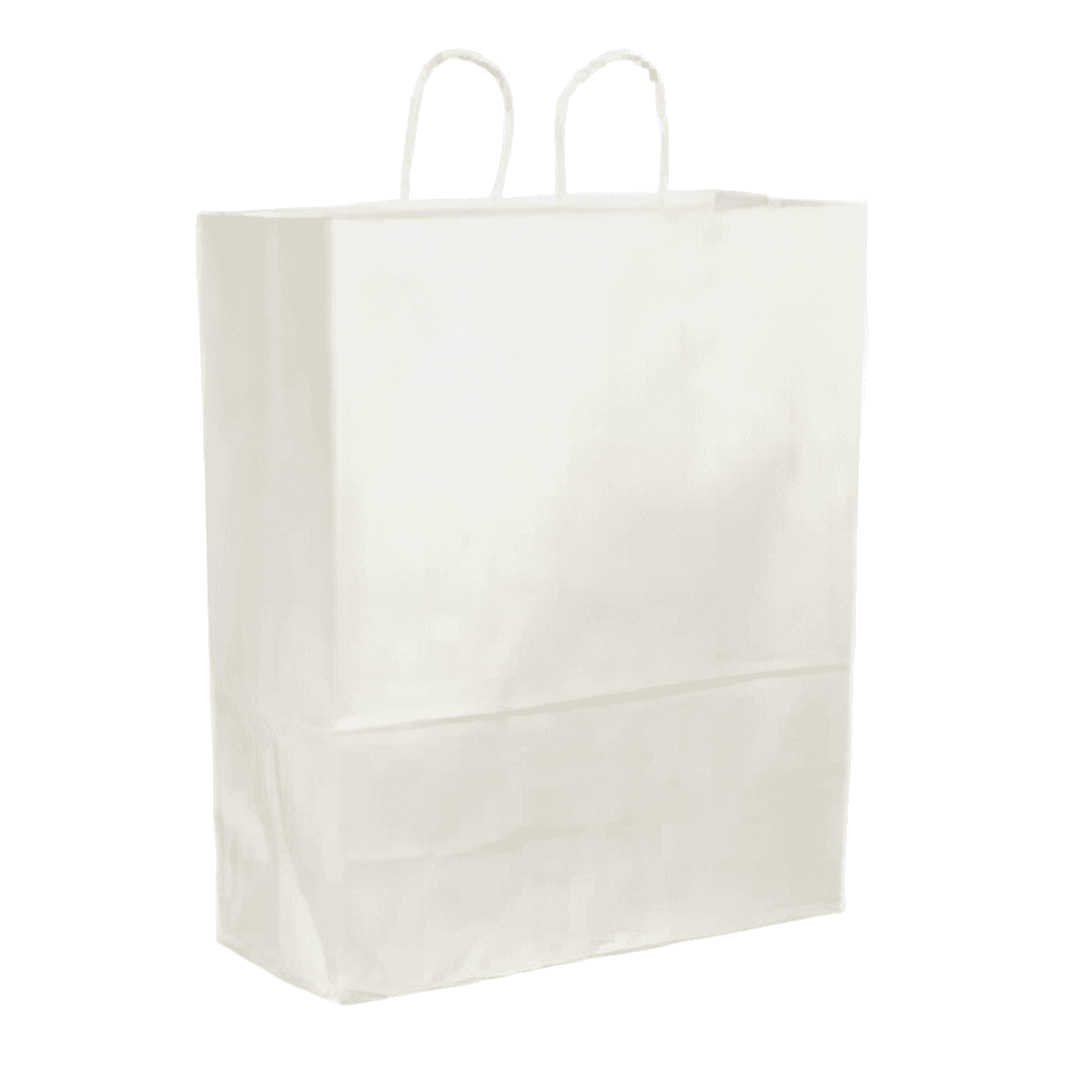 Victoria Bay Shopper Bag 18X7X18 IN Paper White Gusset 200/Case