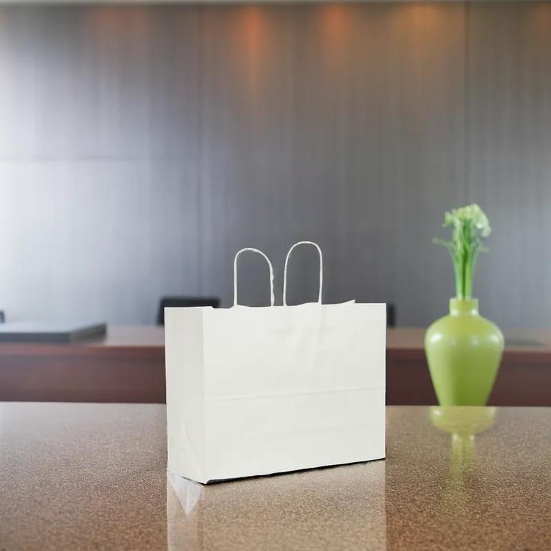 Victoria Bay Shopper Bag 16X6X12 IN Paper White Gusset 250/Case