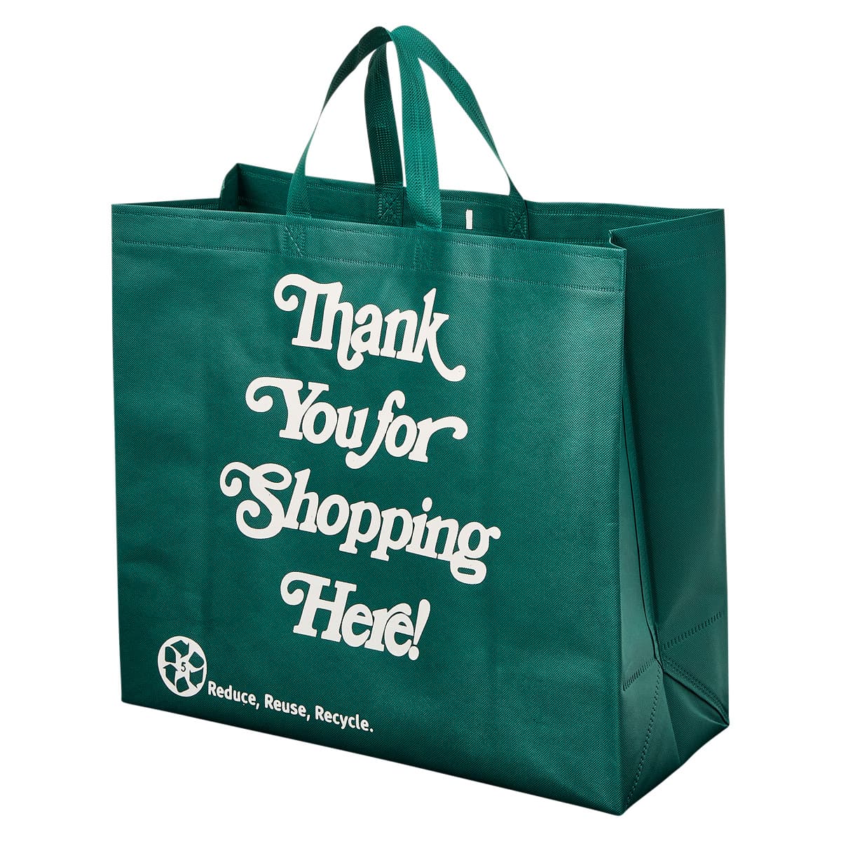 Victoria Bay Shopper Bag 18X7.75X17 IN NWPP Green Printed Reusable Non-Woven 100/Case