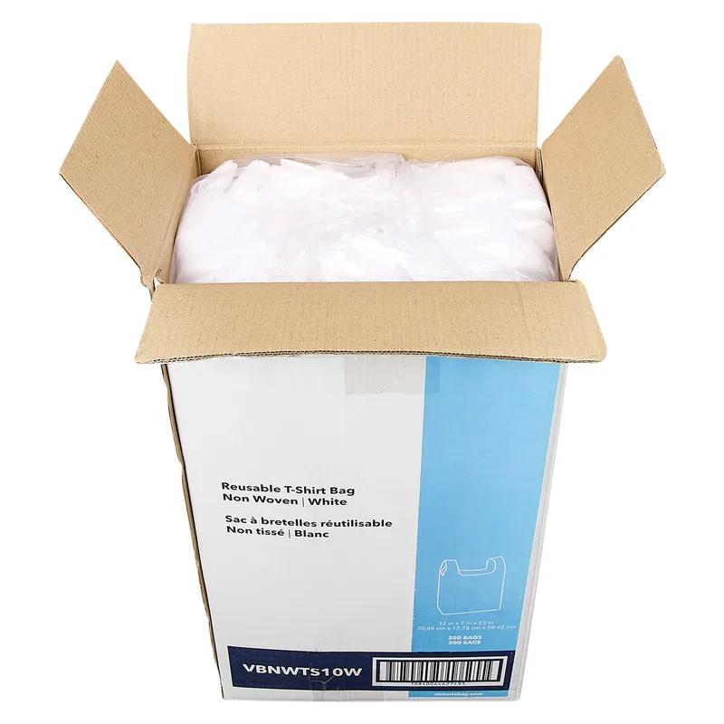 Victoria Bay Bag 12X7X23 IN 10 LB Non-Woven Polypropylene (NWPP) White Printed T-Shirt Reusable 200/Case