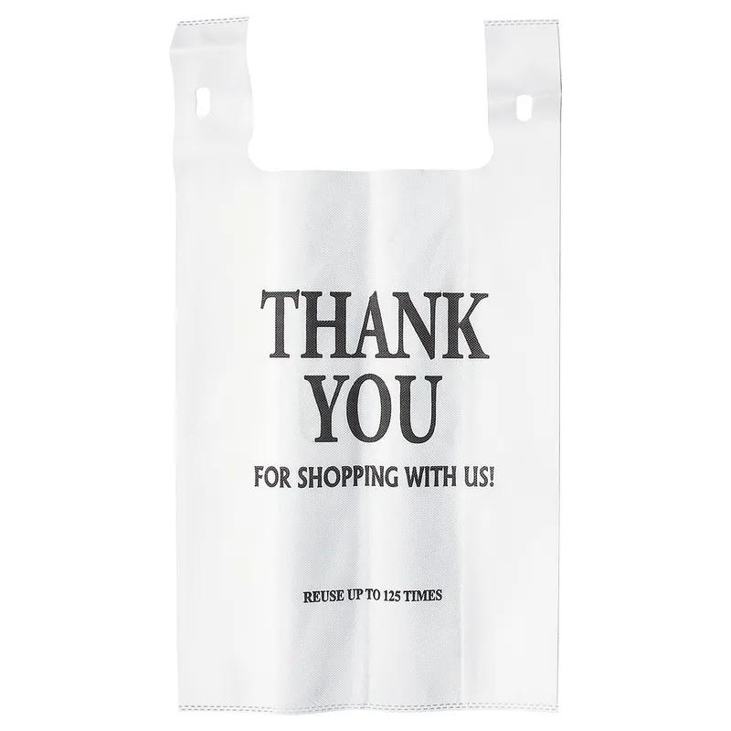 Victoria Bay Bag 12X7X23 IN 15 LB Non-Woven Polypropylene (NWPP) #80 White Printed T-Shirt Reusable Non-Woven 200/Case