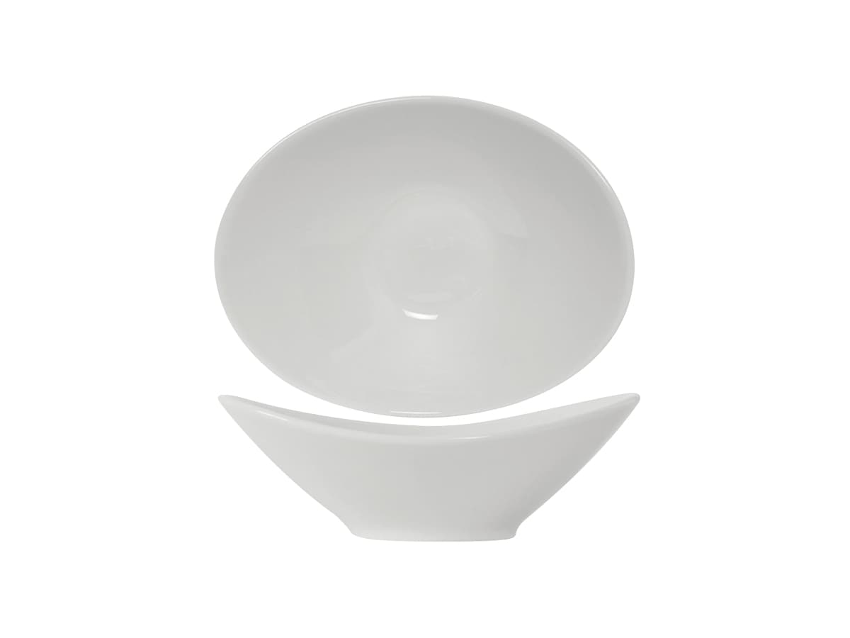 TuxTrendz Linx Capistrano Bowl 8 OZ China White Oval Fully Vitrified 12/Case