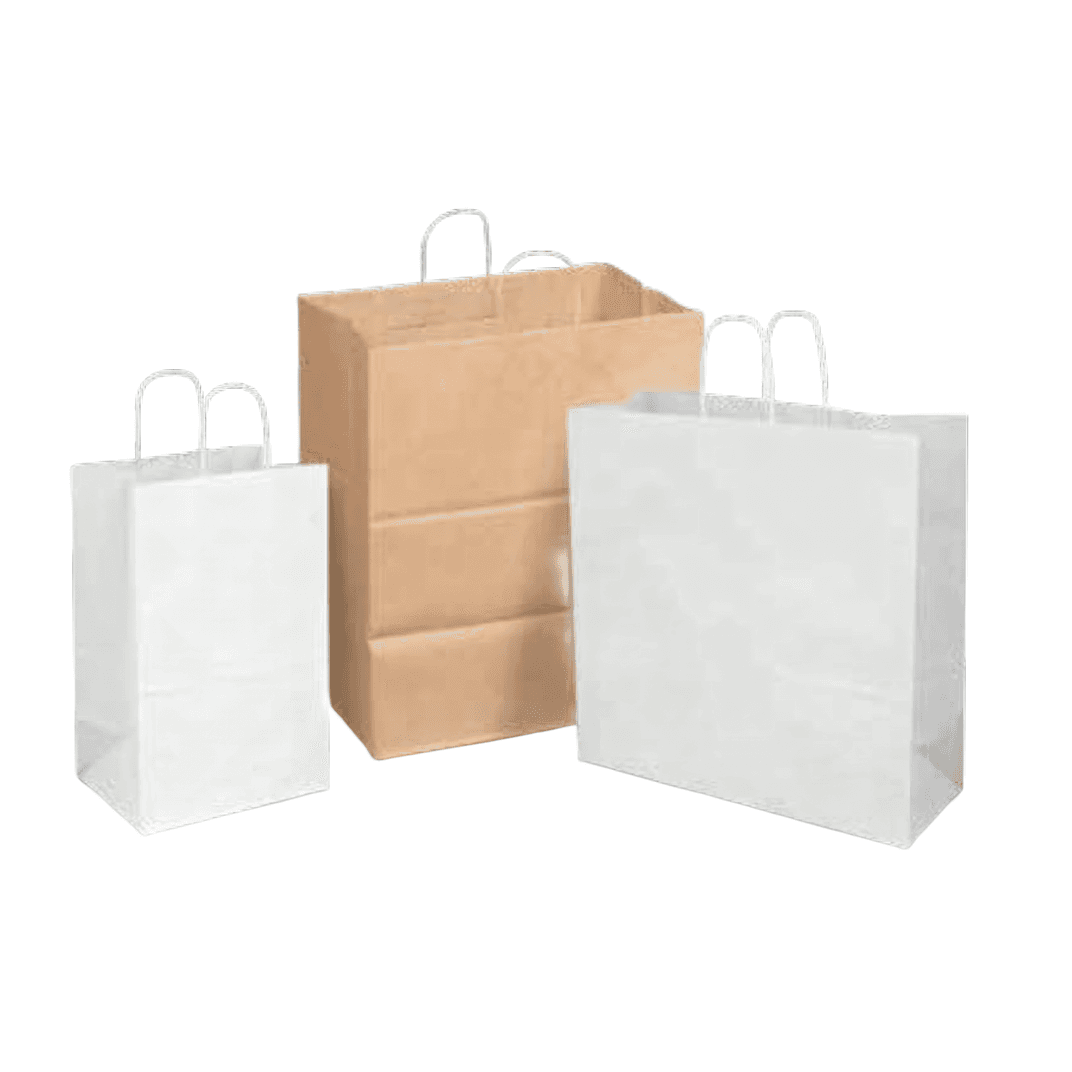 Victoria Bay Shopper Bag 10X5X13 IN Paper #81 White Gusset 250/Case