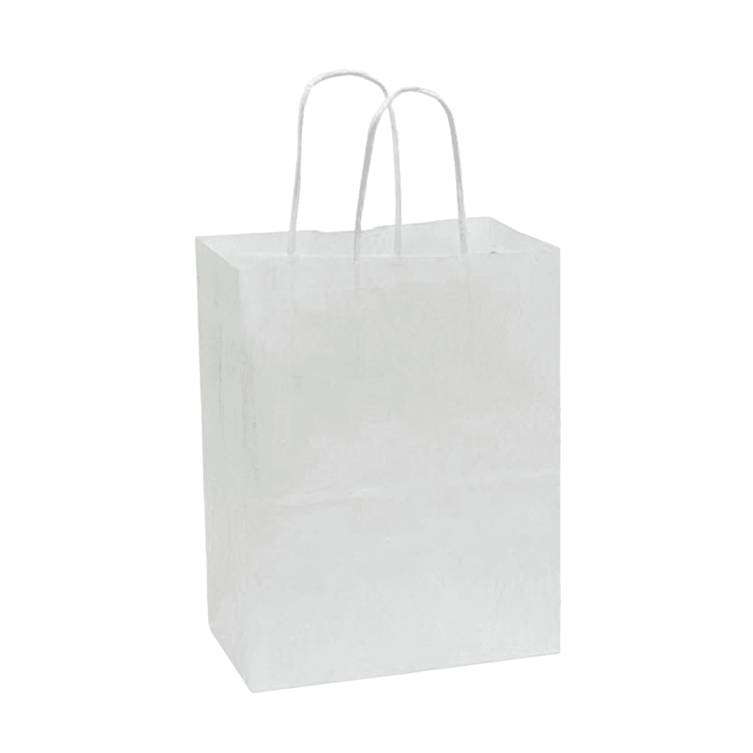 Victoria Bay Shopper Bag 13X7X17 IN Paper White With Handle 250/Case