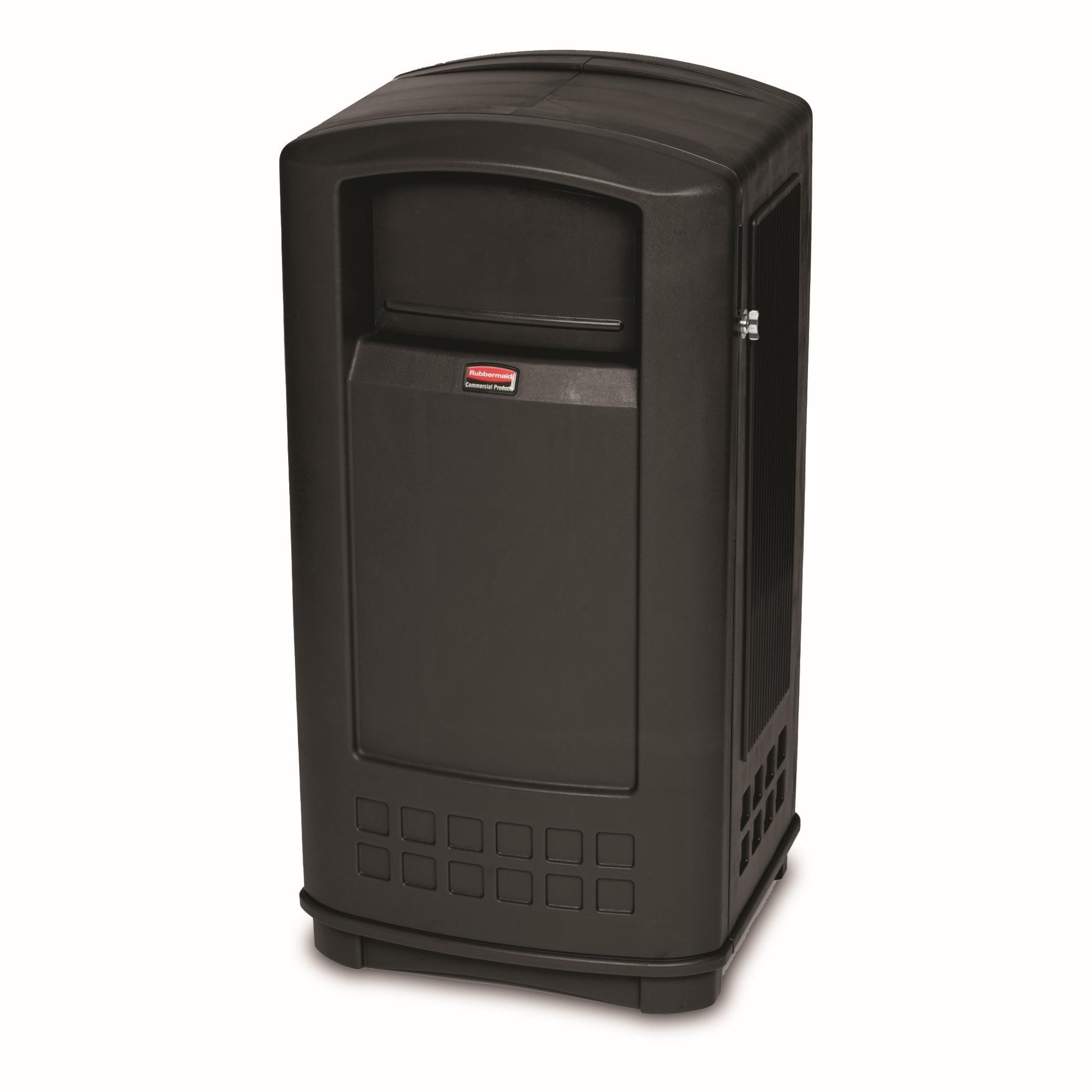 Jr. Trash Can 21.40X20.30X41.10 IN 35 GAL Black Resin 1/Each