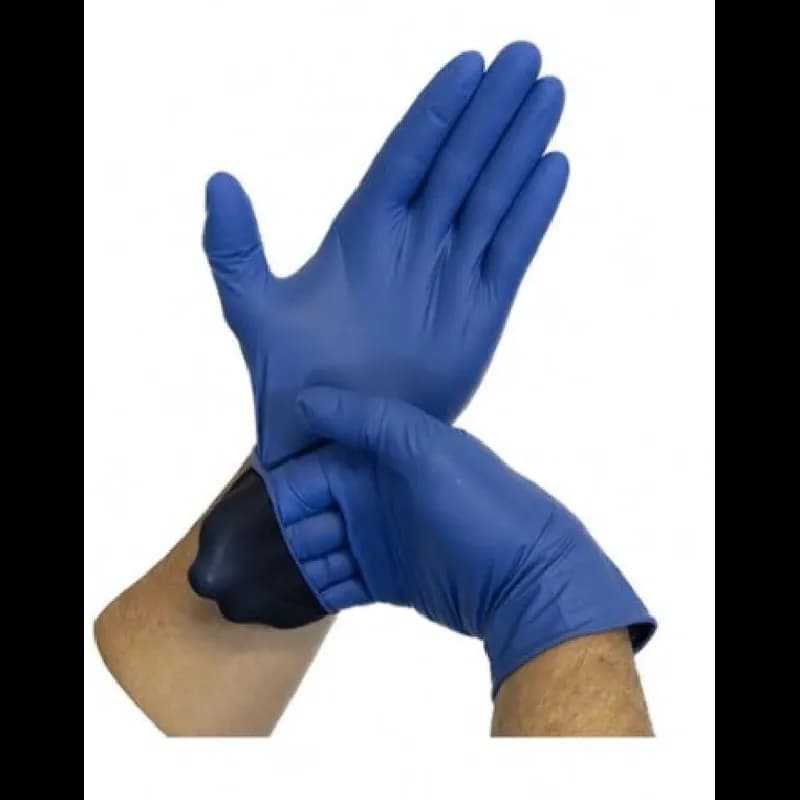 Gloves Large (LG) Blue Nitrile Powder-Free Metal Detectable 100 Count/Box 10 Box/Case
