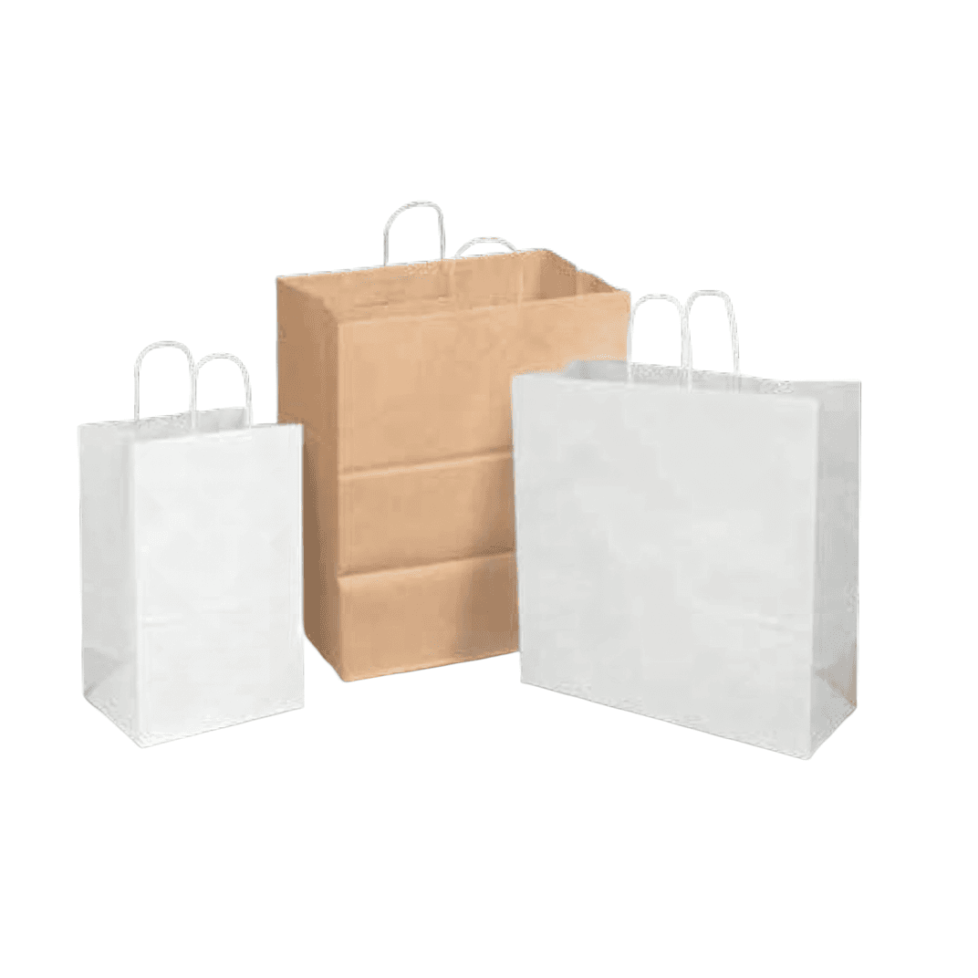 Victoria Bay Shopper Bag 8X4.5X10.25 IN Paper #81 White Gusset 250/Case