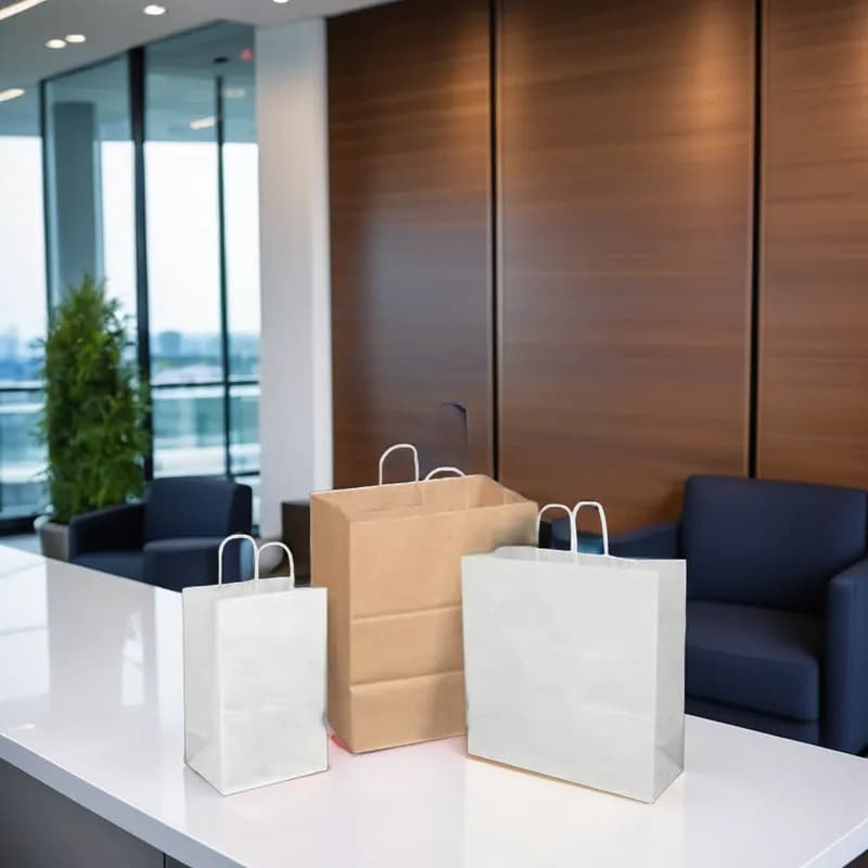 Victoria Bay Shopper Bag 8X4.5X10.25 IN Paper #81 White Gusset 250/Case