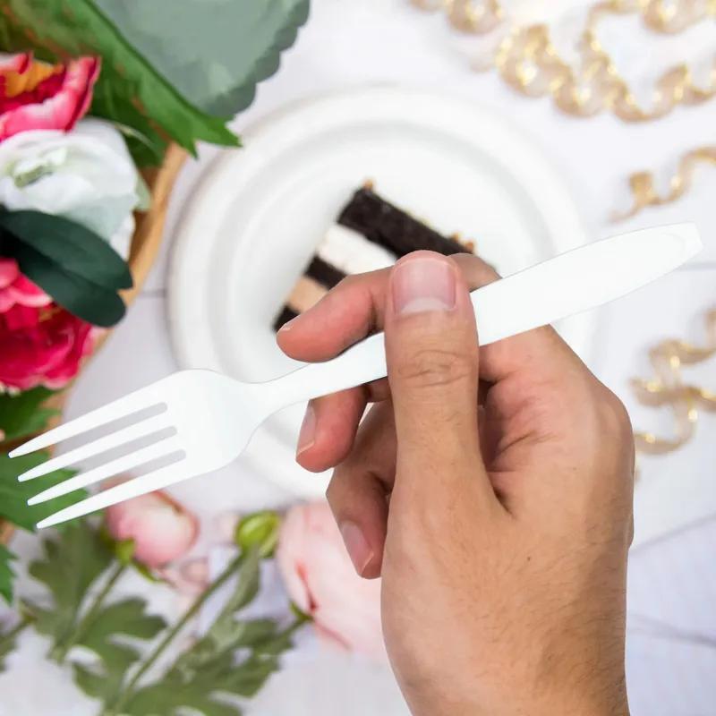 Solo® Impress™ Fork 6.95 IN PS White Heavyweight Boxed 100 Count/Box 10 Box/Case 1000 Count/Case