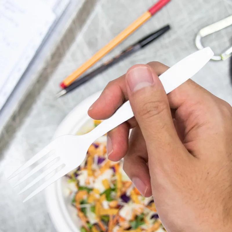 Solo® Impress™ Fork 6.95 IN PS White Heavyweight Boxed 100 Count/Box 10 Box/Case 1000 Count/Case