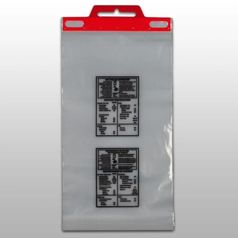 Meat Bag 12X18+2 IN LDPE 1.5MIL Clear Safe Handling Printed With Open Ended Closure Header 1000/Case