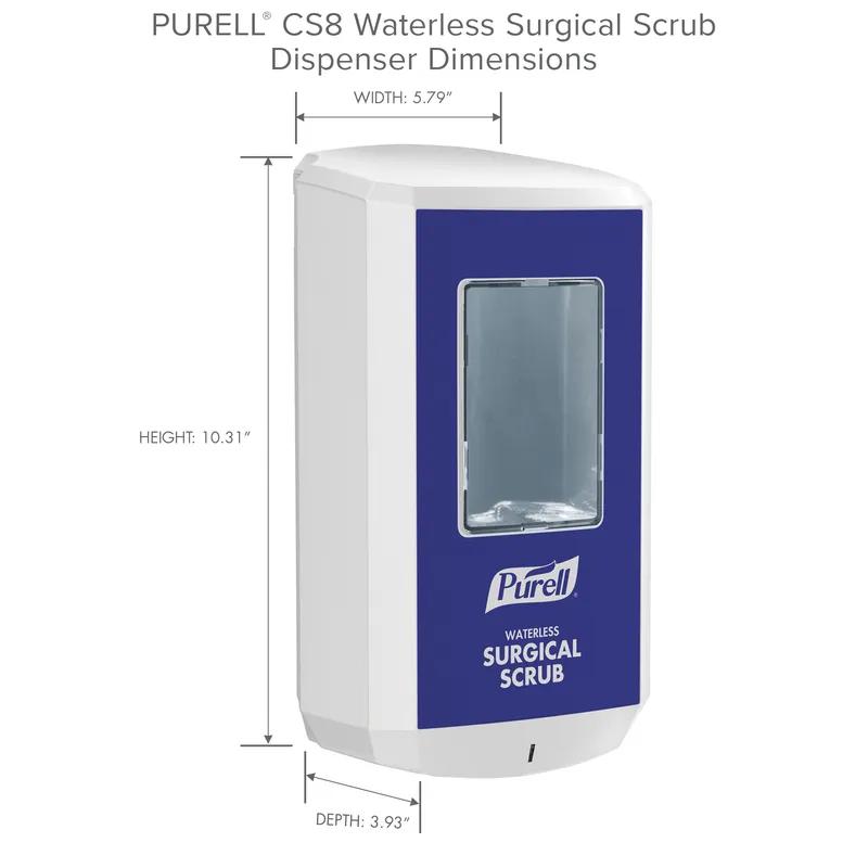 Purell® CS8 Surgical Scrub Hand Soap Dispenser 1200 mL 3.93X5.79X10.31 IN White Touchless 1/Each