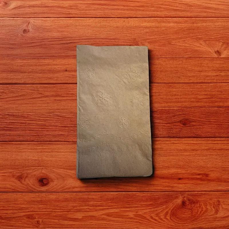 Victoria Bay Dinner Napkins 15X17 IN 4.25X7.25 IN Kraft Virgin Kraft Paper 2PLY 1/8 Fold 150 Count/Pack 20 Packs/Case