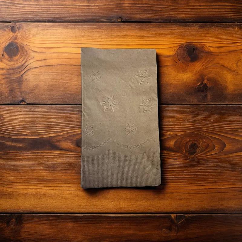 Victoria Bay Dinner Napkins 15X17 IN 4.25X7.25 IN Kraft Virgin Kraft Paper 2PLY 1/8 Fold 150 Count/Pack 20 Packs/Case