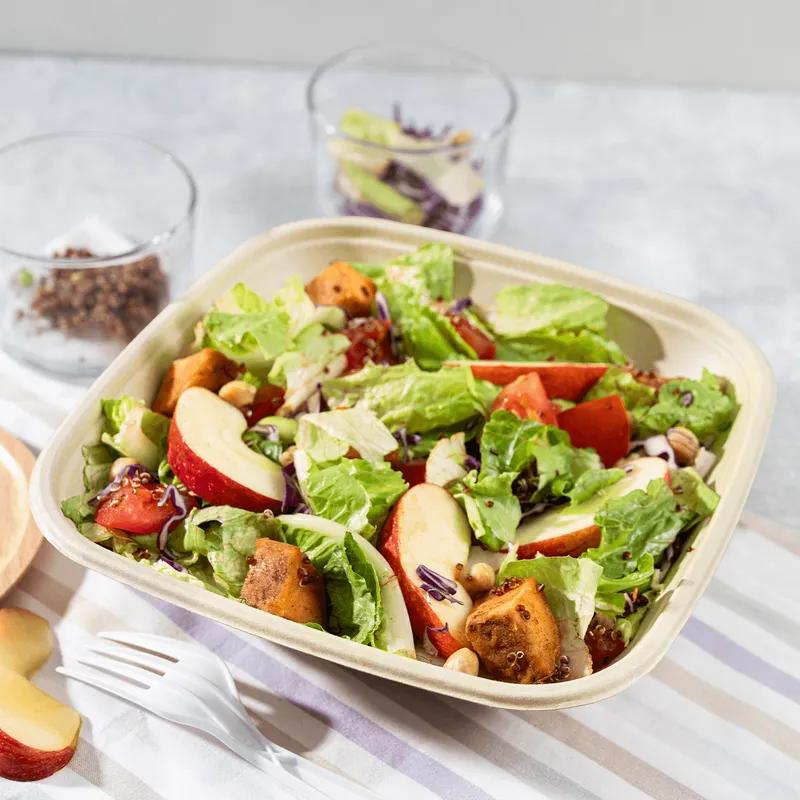 Bowl 32 OZ Sugarcane Natural Square 300/Case