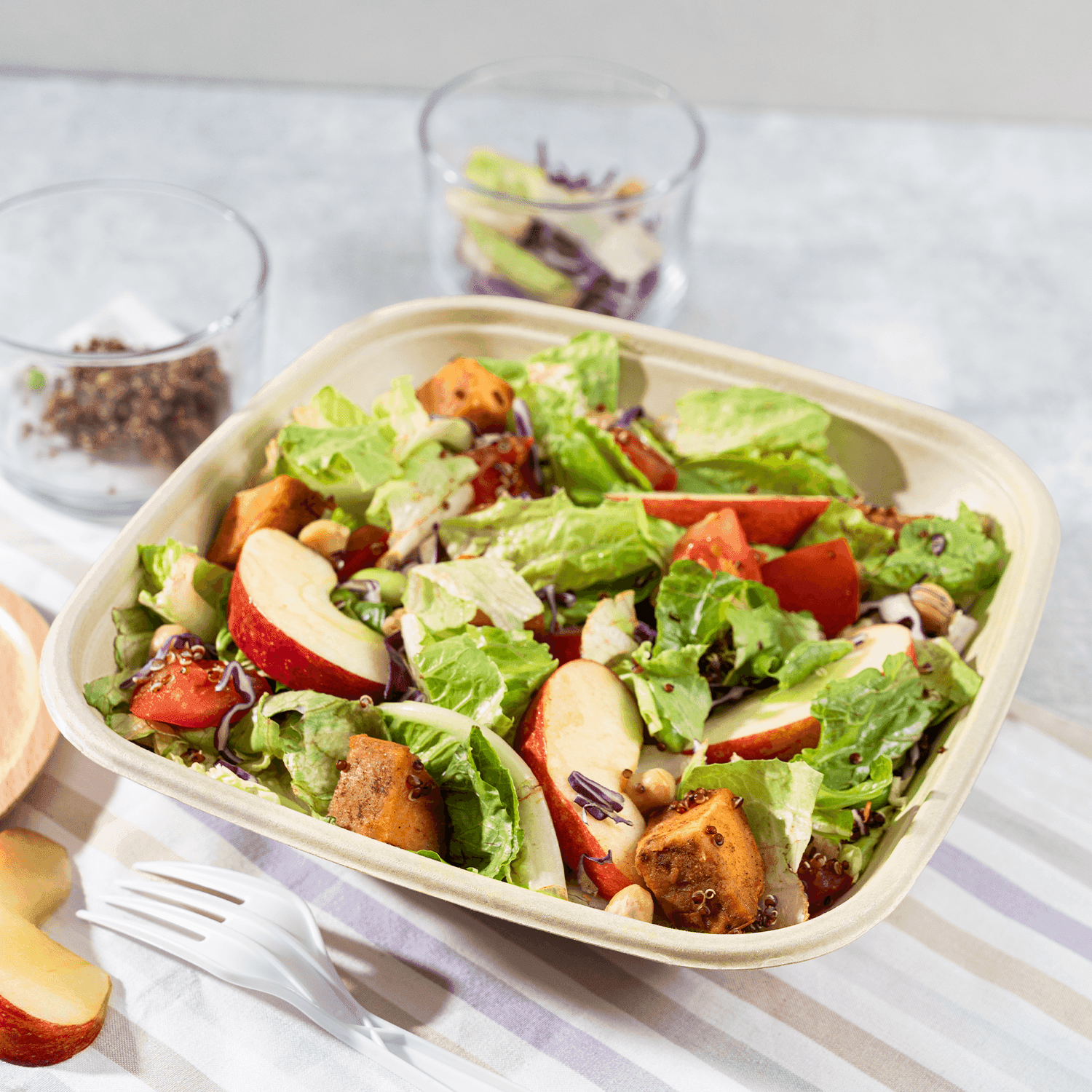 Bowl 32 OZ Sugarcane Natural Square 300/Case