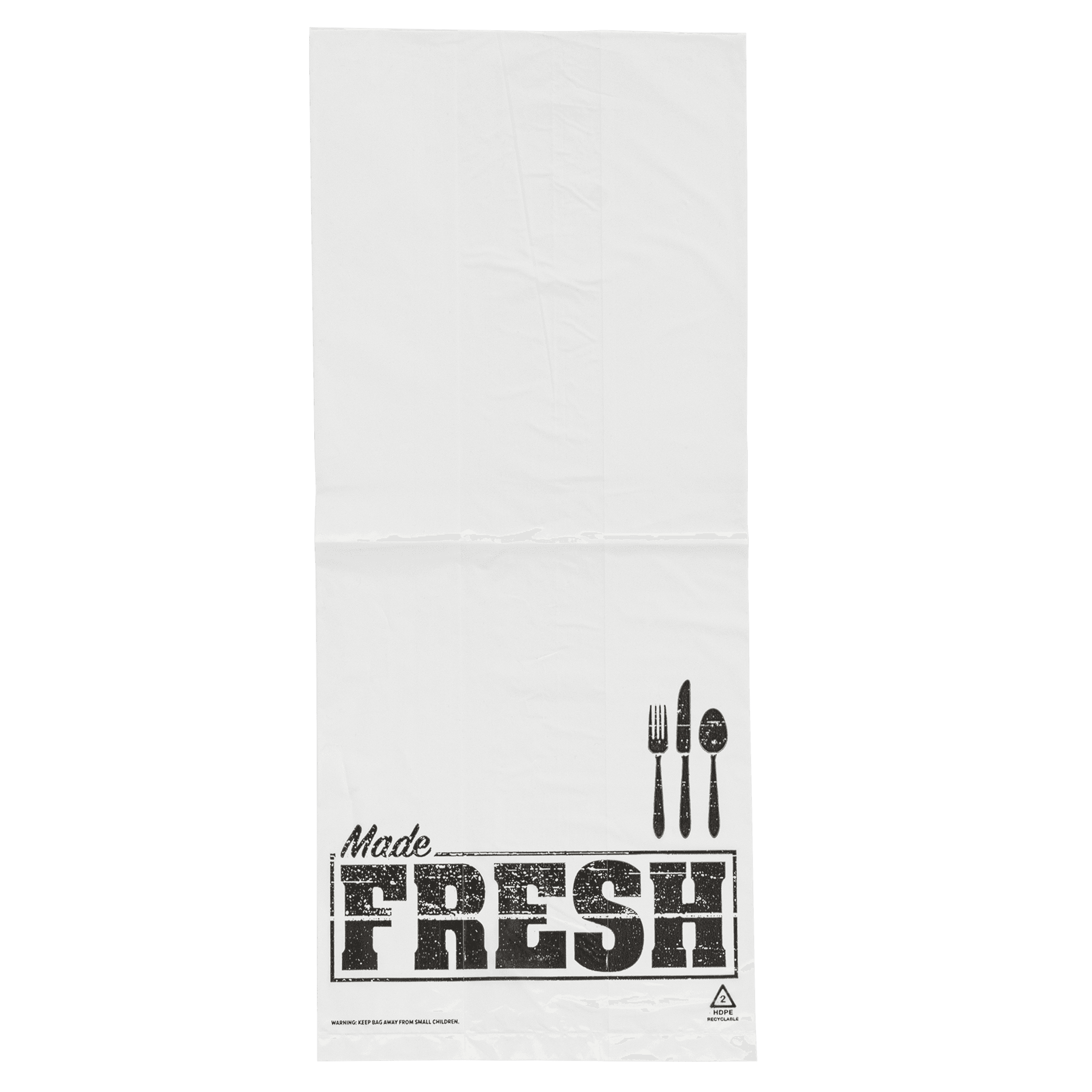 Deli Bag 6X4X14 IN High-Density Polyethylene (HDPE) White Made Fresh 1000/Case
