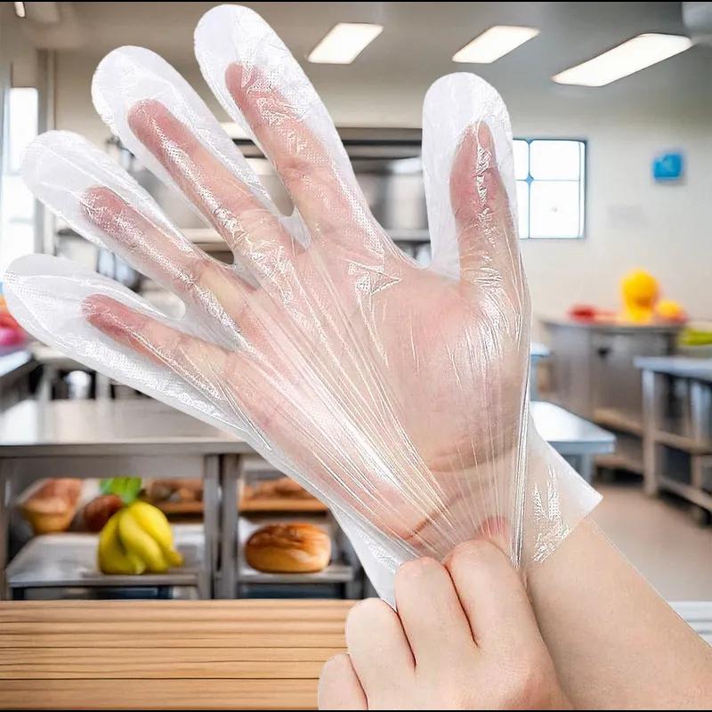 Gloves Medium (MED) Cast Polyethylene (PE) 200 Count/Box 30 Box/Case 6000 Count/Case