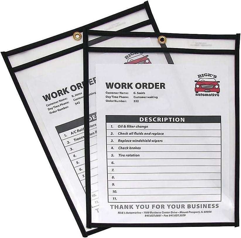 Job Ticket Holder 9X12 IN Clear 25/Box