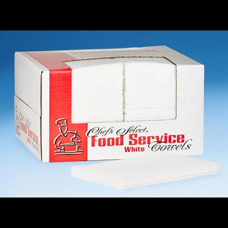 Foodservice Cleaning Cloth 13X21 IN White 1/4 Fold 150/Case