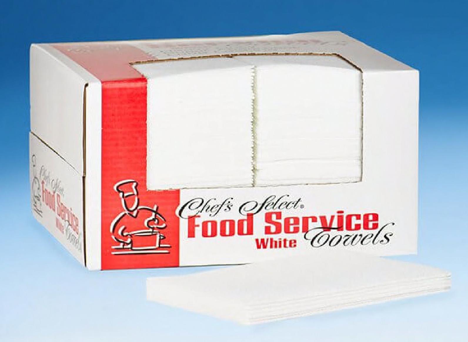 Foodservice Cleaning Cloth 13X21 IN White 1/4 Fold 150/Case