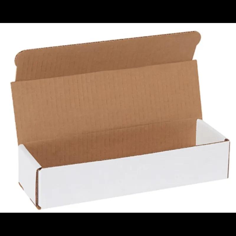 Mailer 10X3X2 IN White Corrugated Cardboard 50 Count/Bundle
