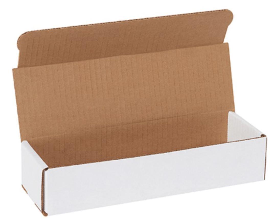 Mailer 10X3X2 IN White Corrugated Cardboard 50 Count/Bundle