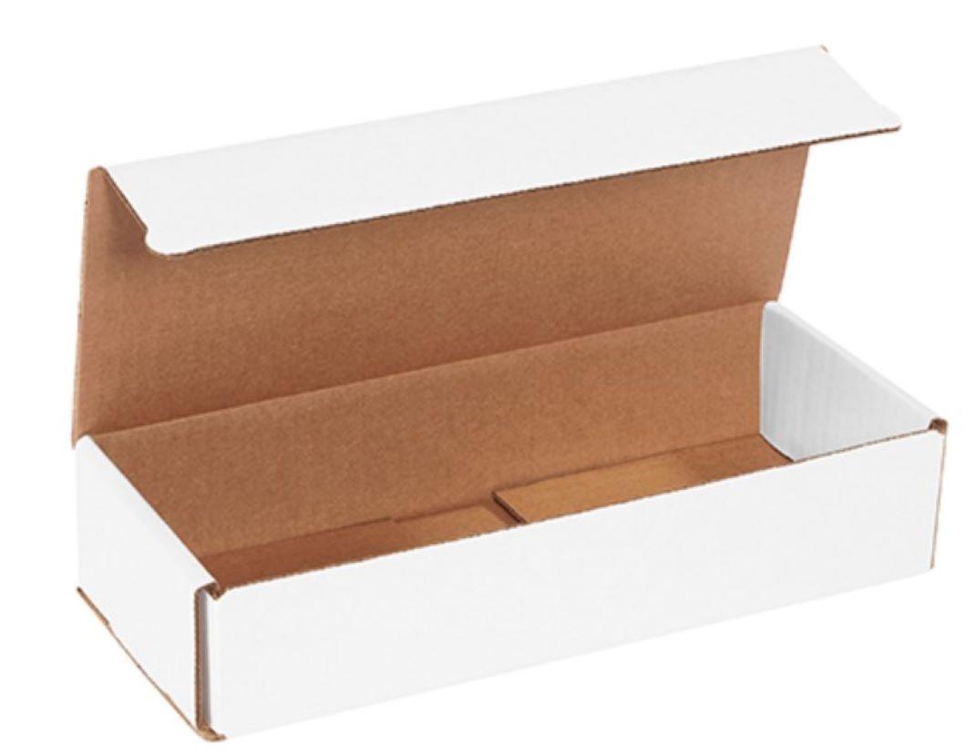 Mailer 10X4X2 IN White Corrugated Cardboard 50 Count/Bundle