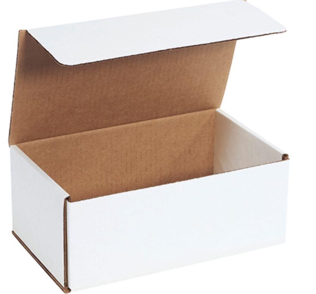 Mailer 10X6X4 IN White Corrugated Cardboard 50 Count/Bundle