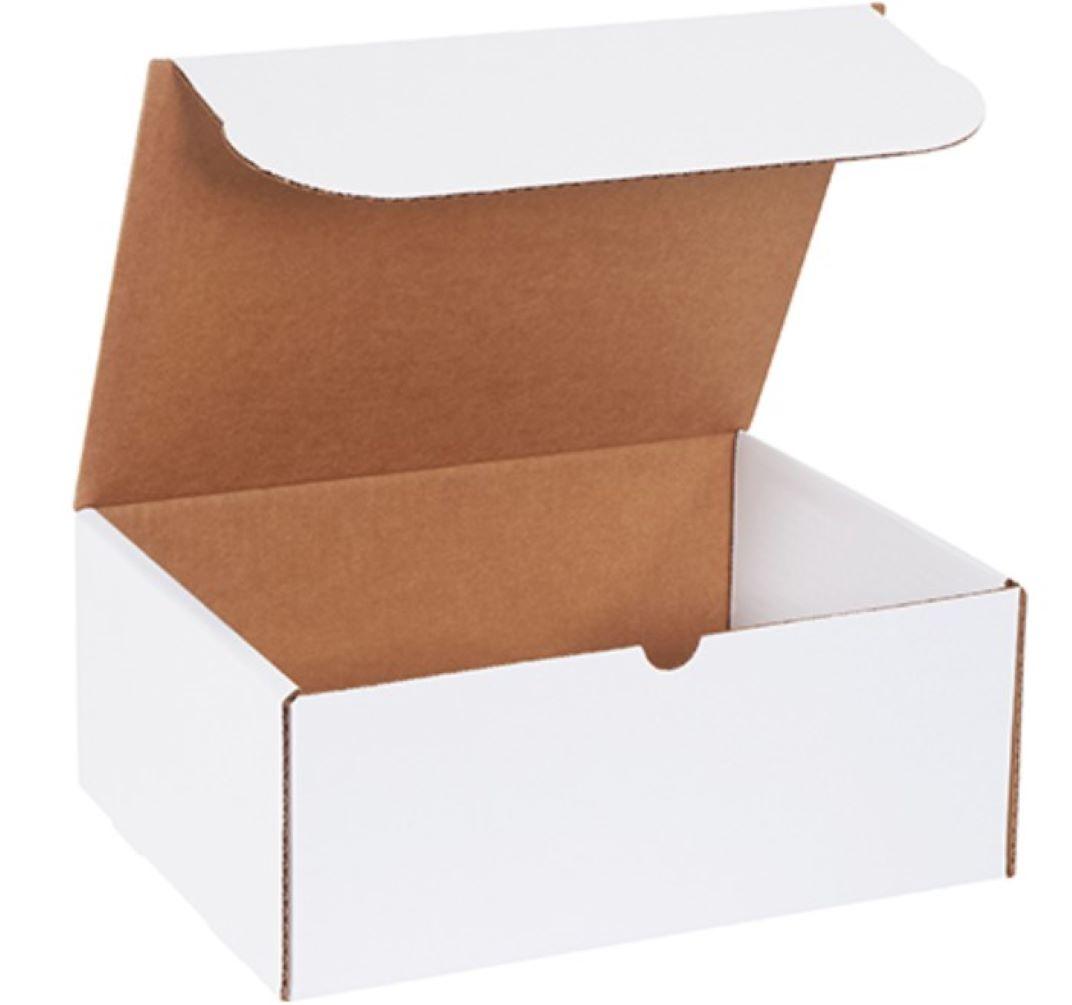 Mailer 12.125X9.25X5 IN White Corrugated Cardboard 50 Count/Bundle