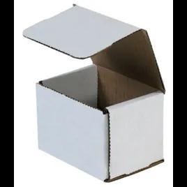 Mailer 4X3X3 IN White Corrugated Cardboard 50 Count/Bundle
