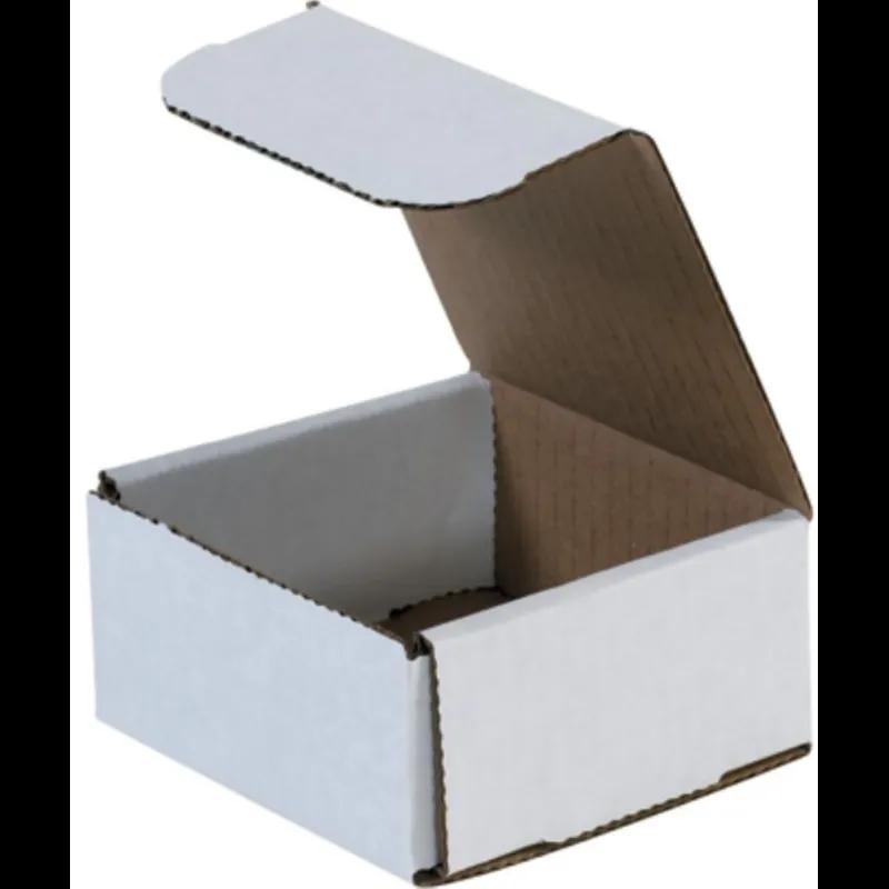 Mailer 4X4X2 IN White Corrugated Cardboard 50 Count/Bundle