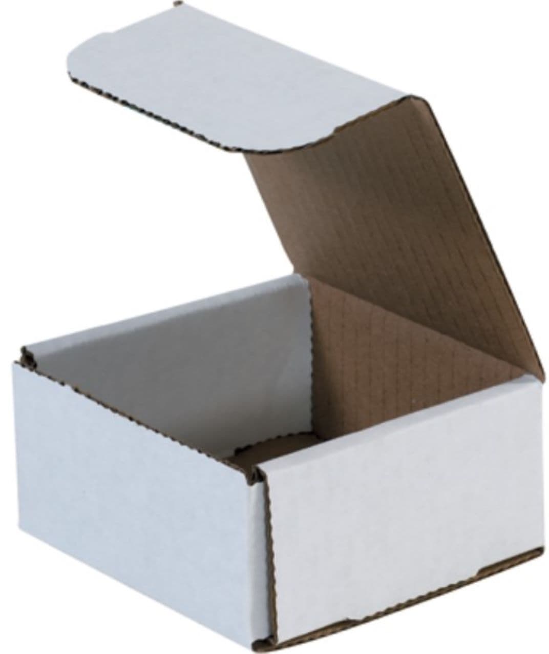 Mailer 4X4X2 IN White Corrugated Cardboard 50 Count/Bundle