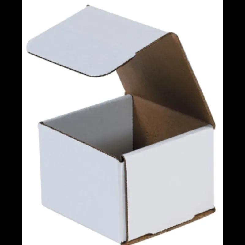 Mailer 4X4X3 IN White Corrugated Cardboard 50 Count/Bundle