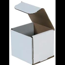 Mailer 4X4X4 IN White Corrugated Cardboard 50 Count/Bundle