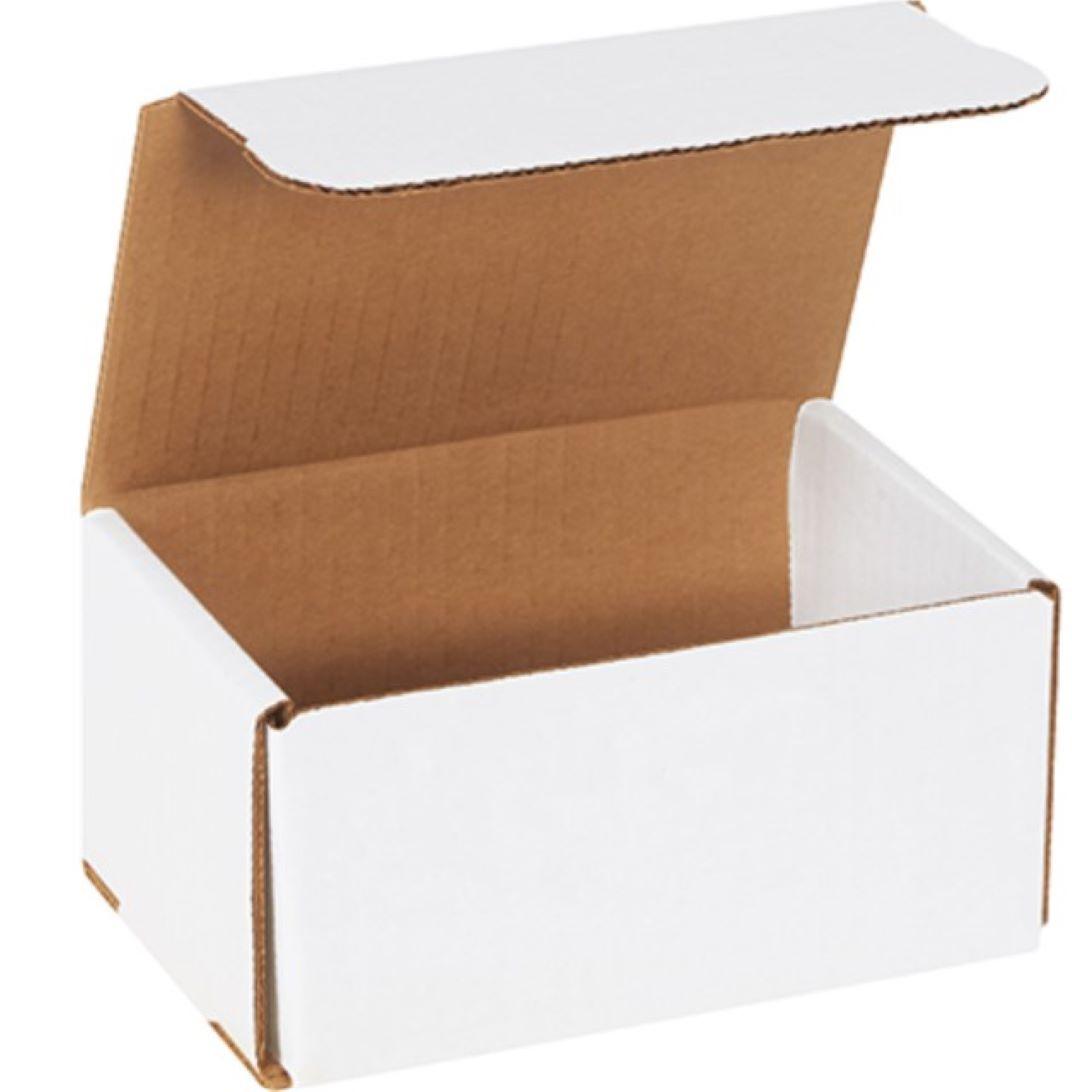 Mailer 6X4X3 IN White Corrugated Cardboard 50 Count/Bundle