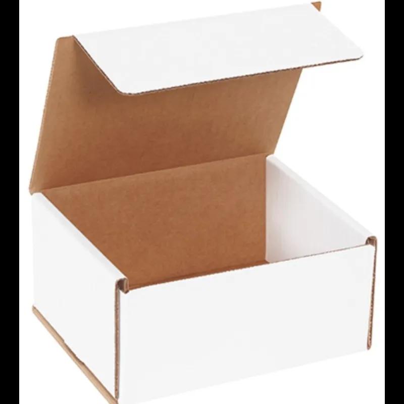 Mailer 6X5X3 IN White Corrugated Cardboard 50 Count/Bundle
