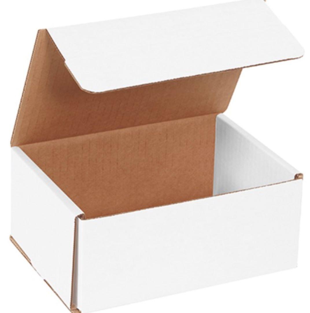 Mailer 7.125X5X3 IN White Corrugated Cardboard 50 Count/Bundle