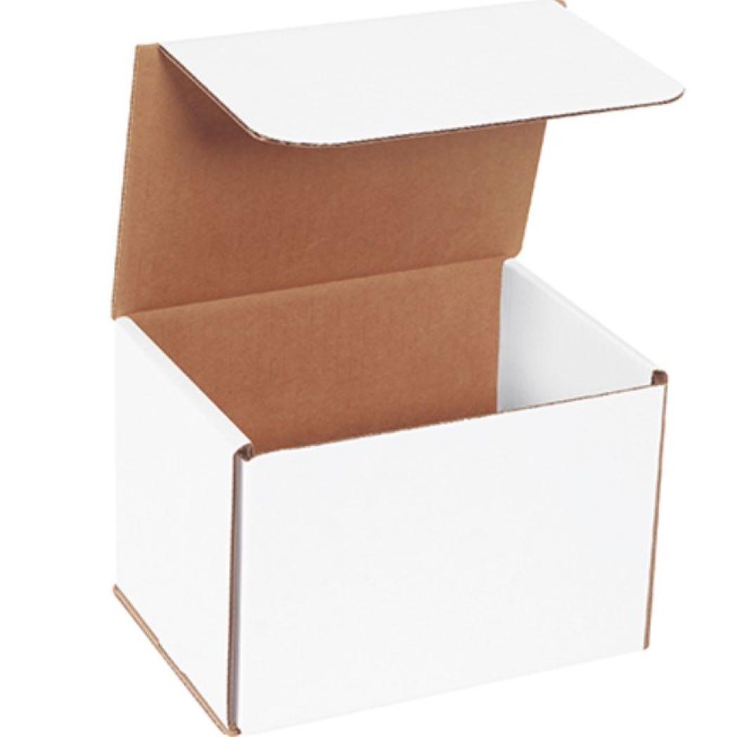 Mailer 7X5X5 IN White Corrugated Cardboard 50 Count/Bundle